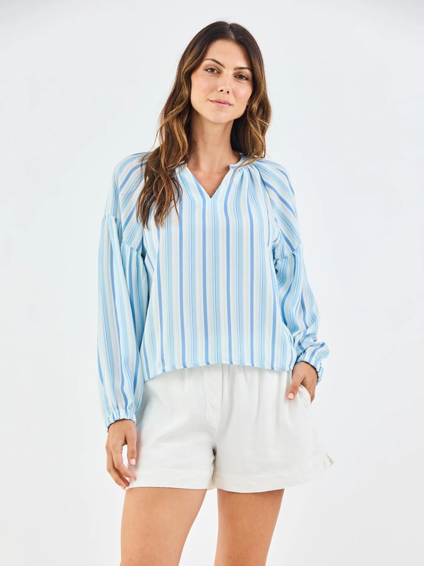 Scarlette Top | Harbor Lines Blue