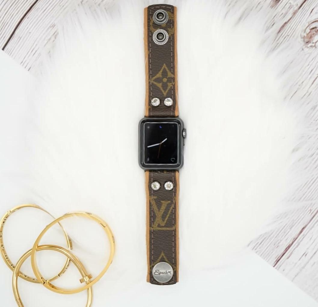Skinny LV Monogram Apple Watch Band