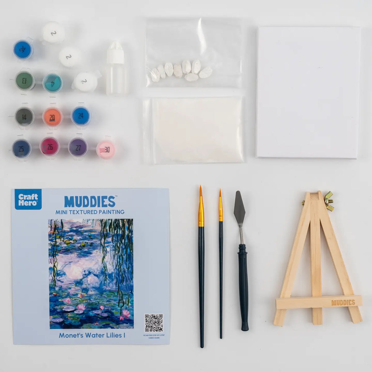 Craft Hero Muddies™ - Water Lillies I - 3D Textured Sand Art Kit