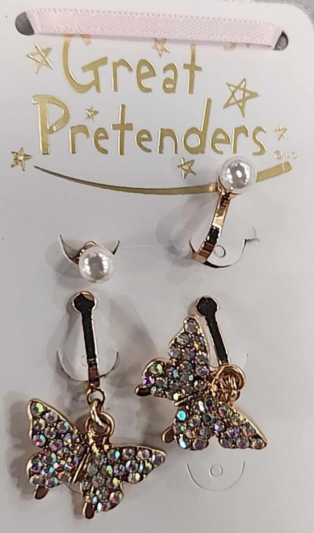 Rhinestone Clip on Earrings