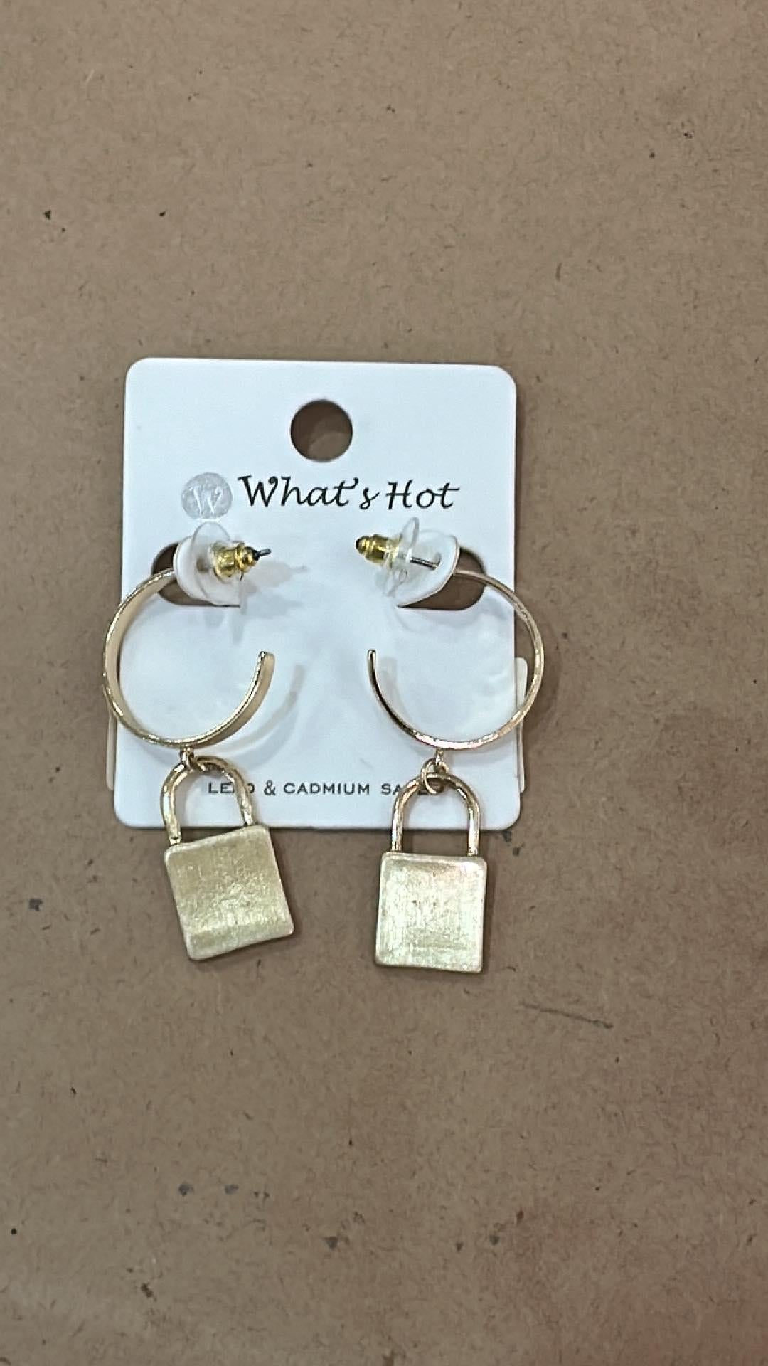 Hoop Locket Charm Earrings