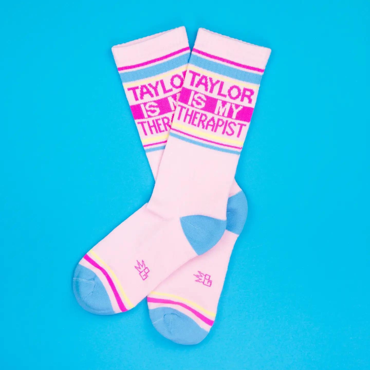 Taylor Is My Therapist Gym Crew Socks