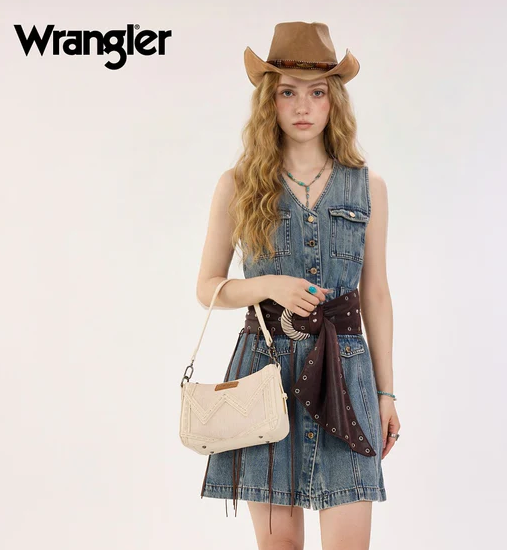 Wrangler Western Chevron Contrast Stitch Satchel Bag