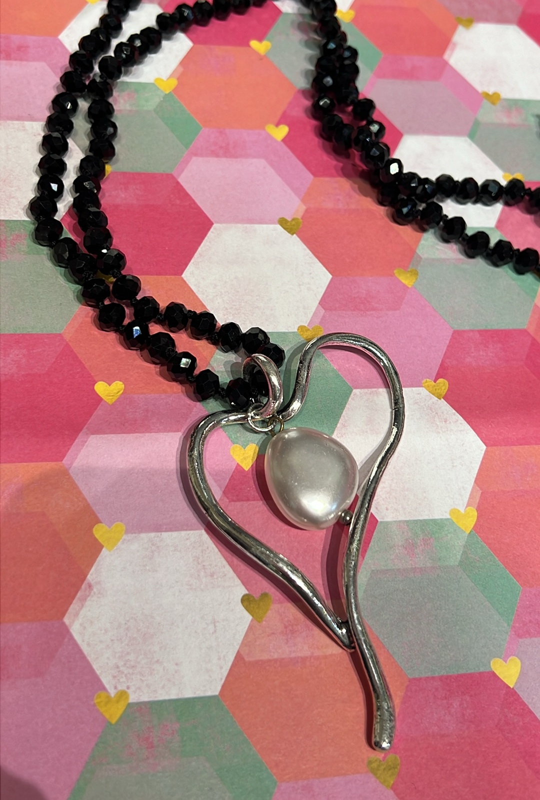 Heart Pearl Pendant Necklace