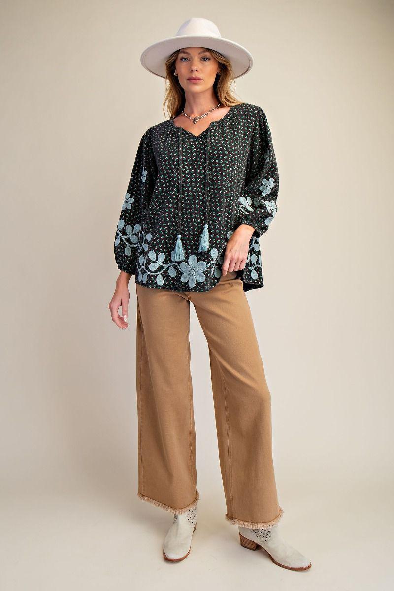 Camel Frayed Twill Pants