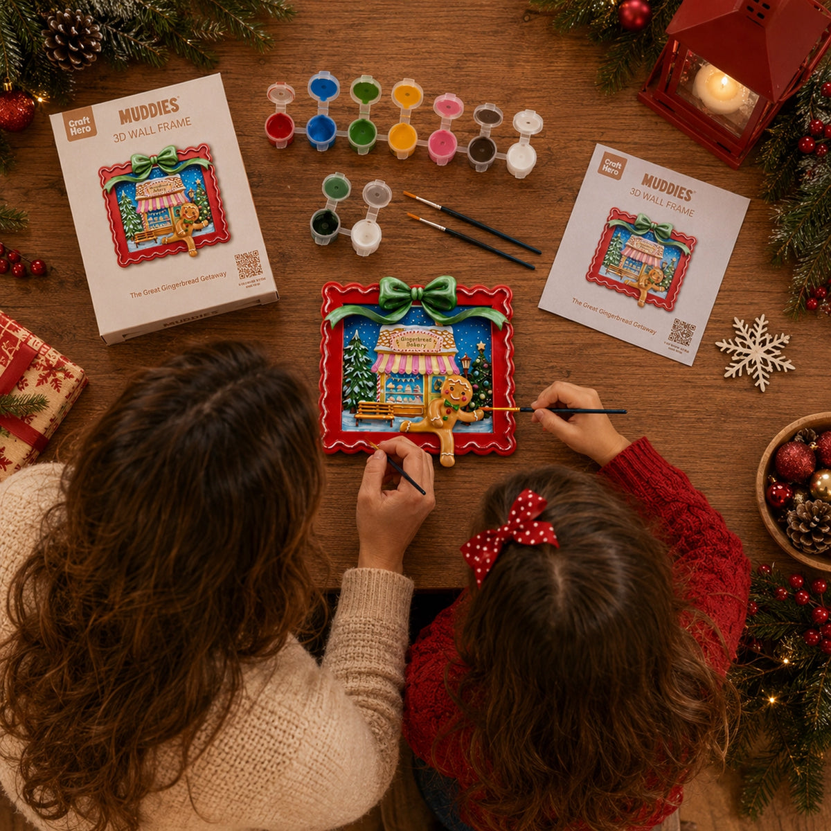 Craft Hero Muddies™ - The Great Gingerbread Getaway - DIY 3D Wall Frame