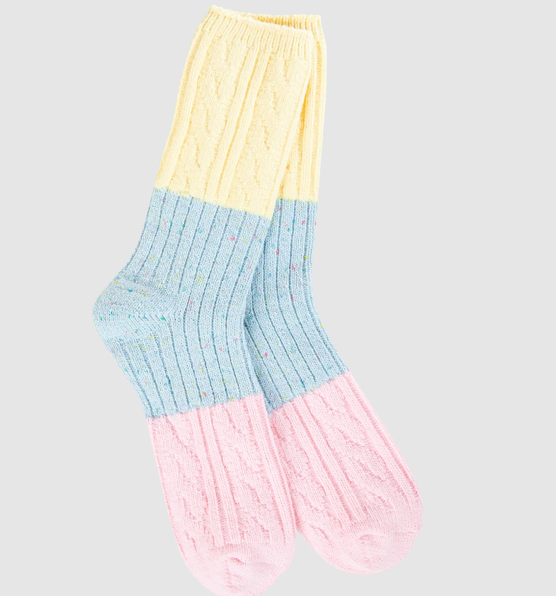 Weekend Confetti Cable Crew Socks