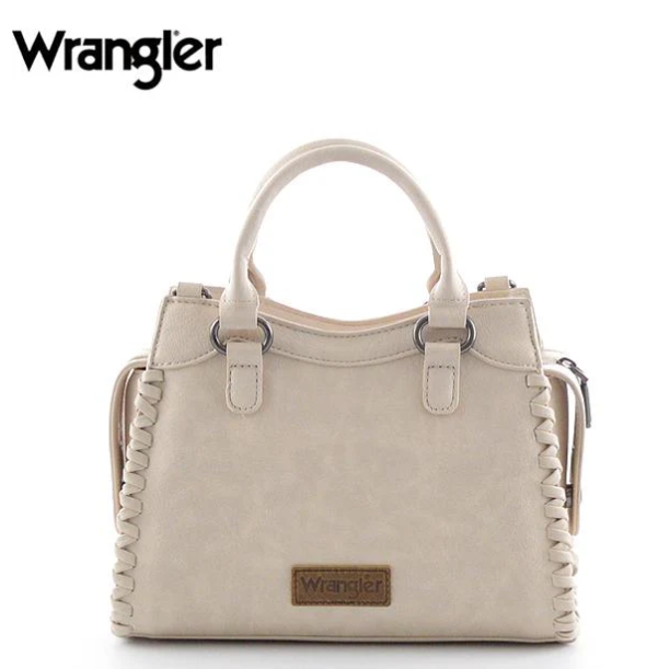 Wrangler Braided Detail Tote/Crossbody Bag - Tan