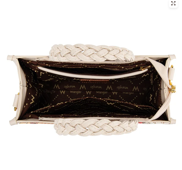 Wrangler Floral Print Braided Tote Bag