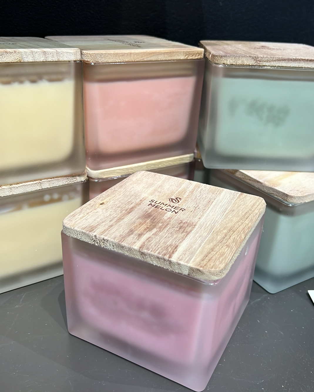 Swan Creek Square Frosted 14oz. Candle