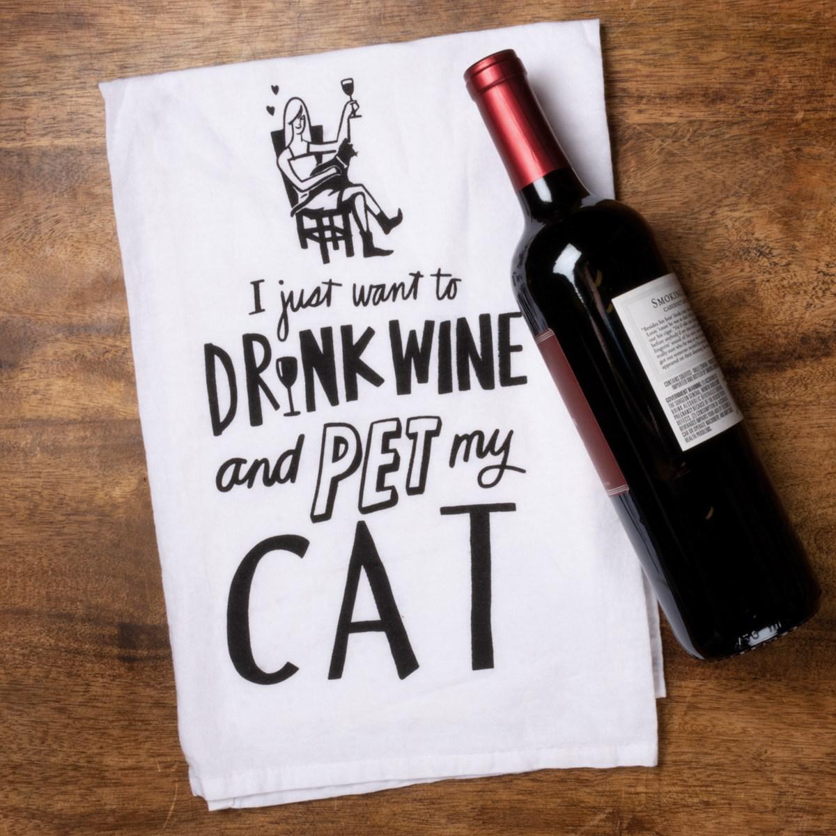 Pet My Cat Tea Towel