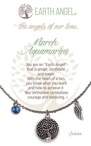 March Earth Angel Birthstone Necklace