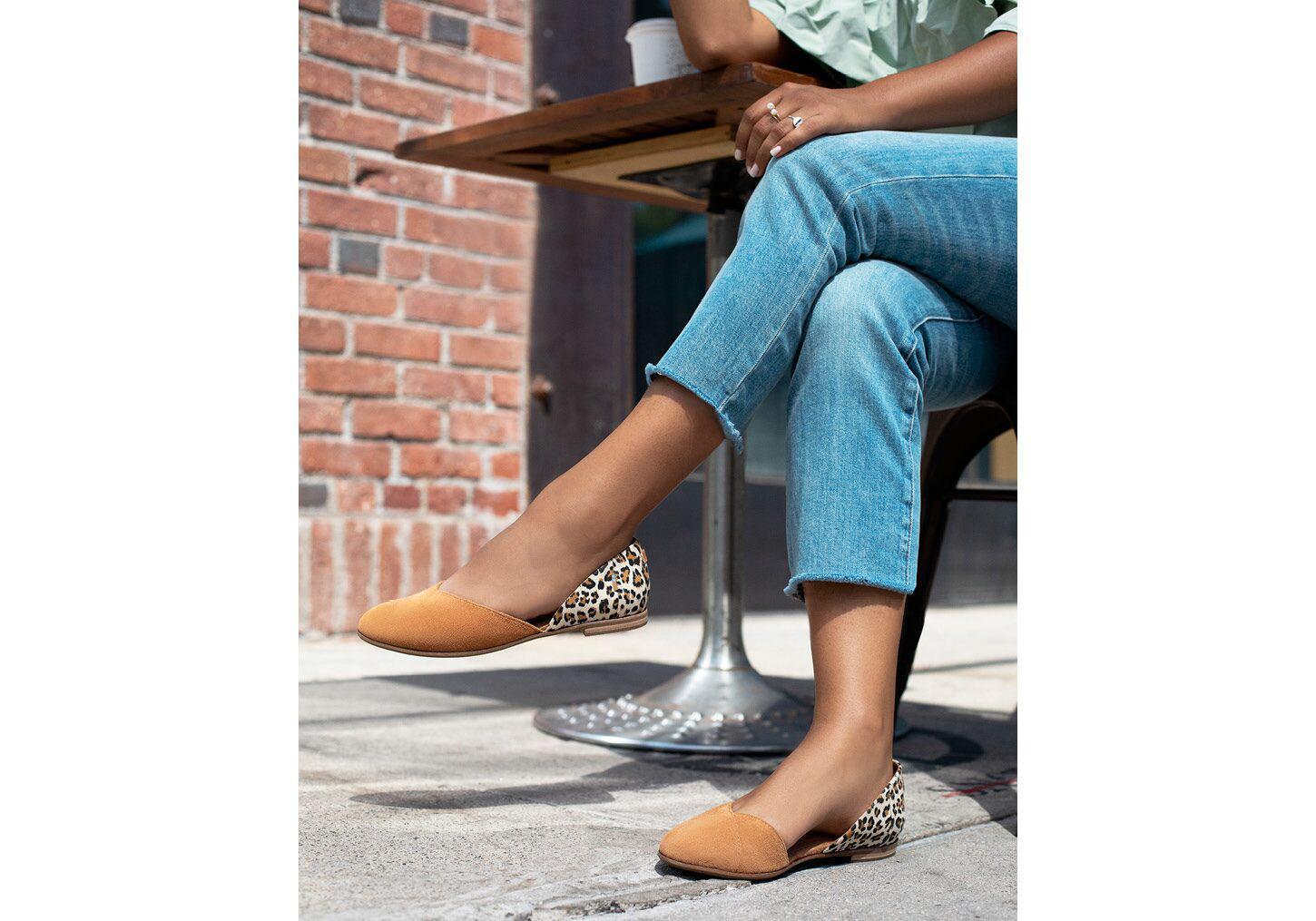 Carmel Brown Suede Leopard Women's Julie D'Orsay Flats