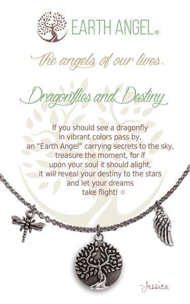 Dragonflies And Destiny Earth Angel Necklace