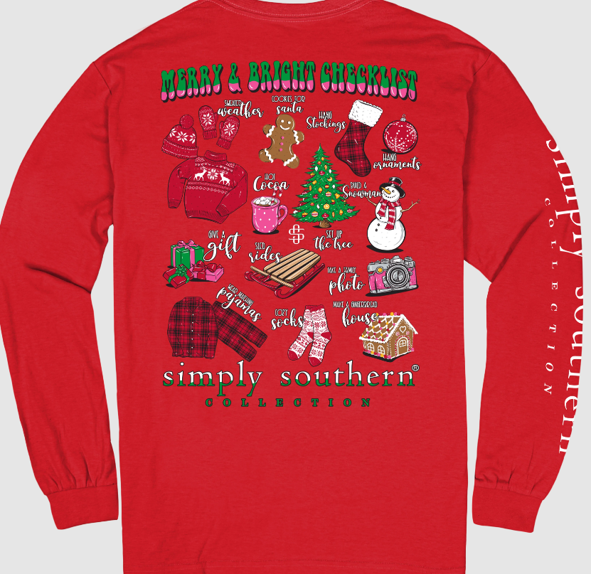 YTH LS Merry List Red