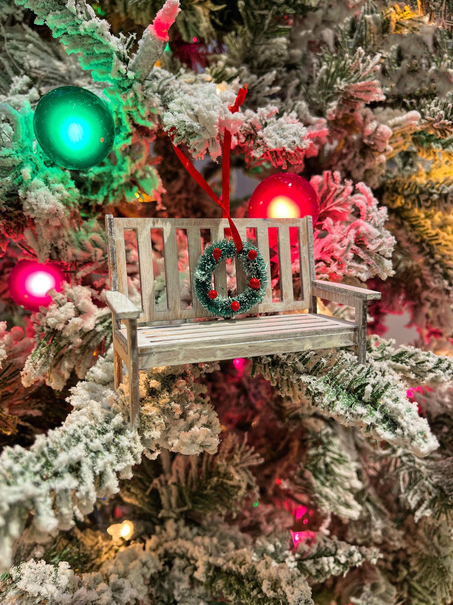Christmas Bench Ornament