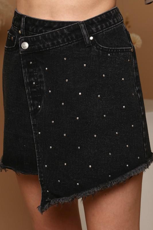 Embellished Asymmetrical Skirt