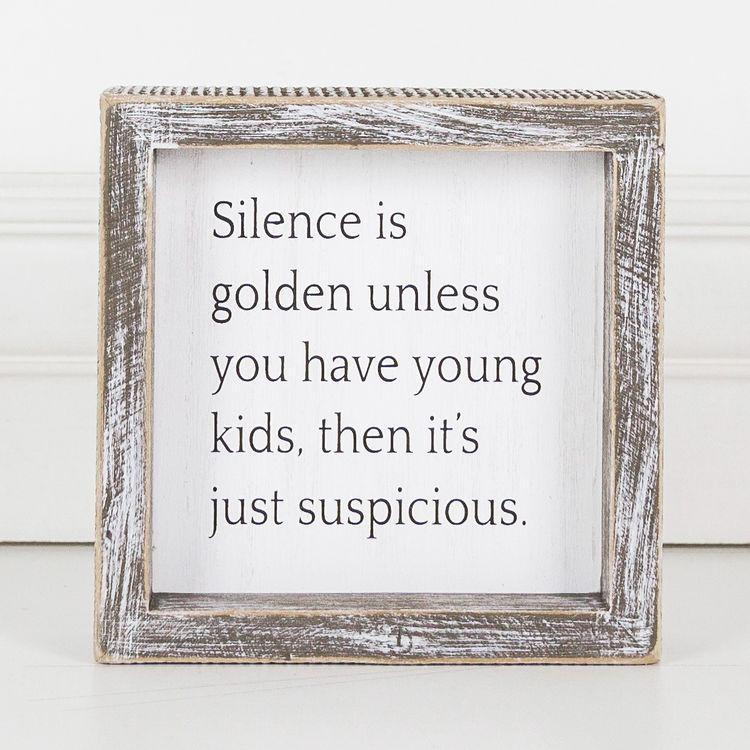 Silence Is Gold Framed Sign