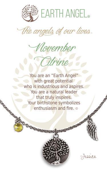 November Birthstone Earth Angel Necklace