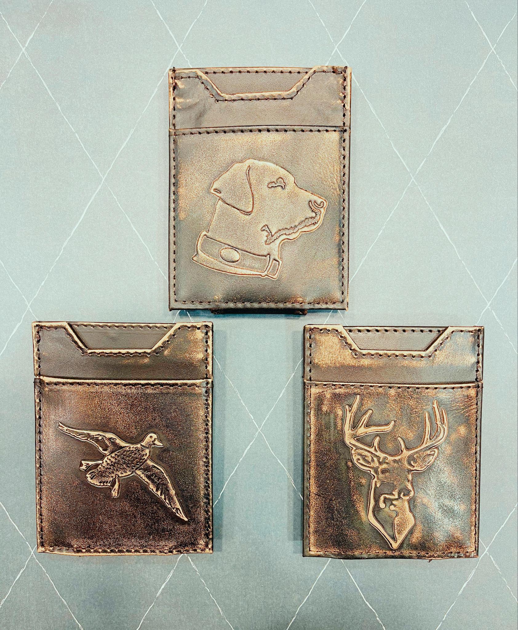 Burnished Leather Front Pocket Wallet