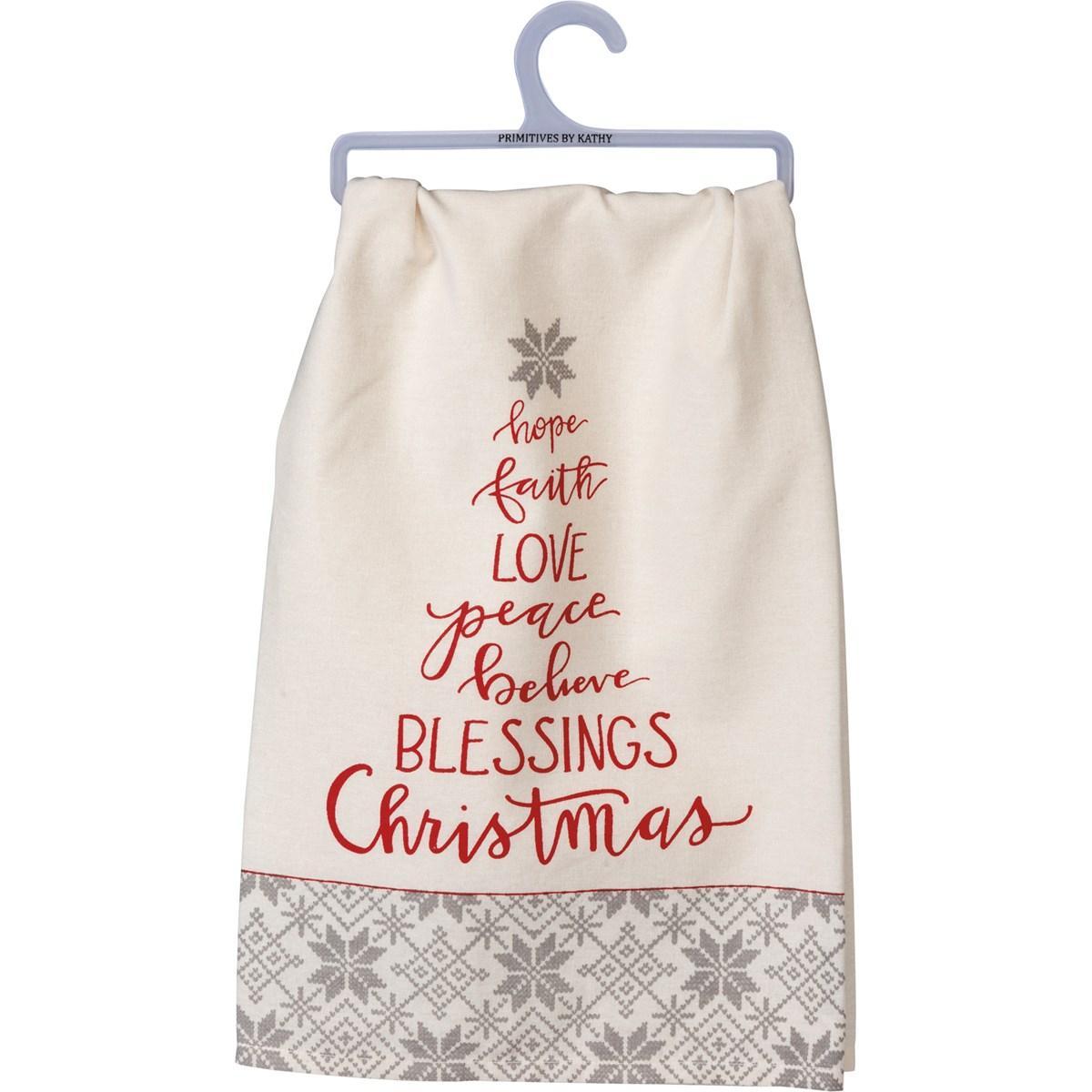 Christmas Blessings Tea Towel