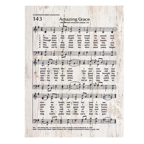 Amazing Grace Music Sheet Standing Sign