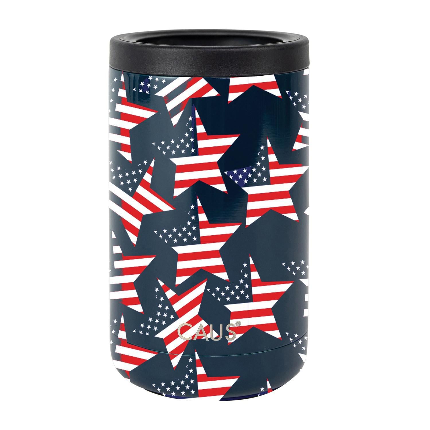 Skinny Can Cooler Stars and Stripes