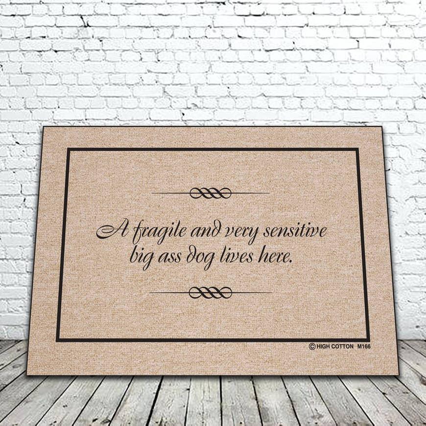 A Fragile Sensitive Dog Door Mat