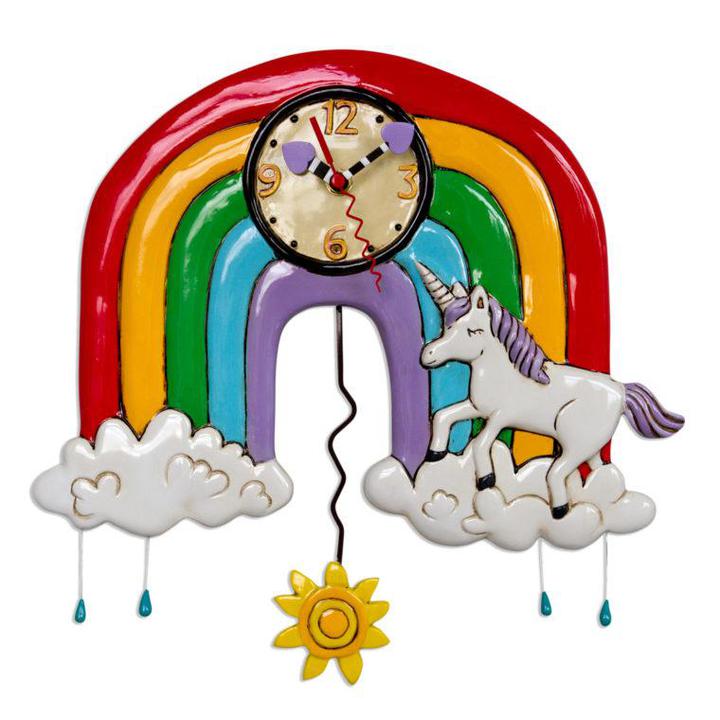Rainbows & Unicorns Allen Design Clock