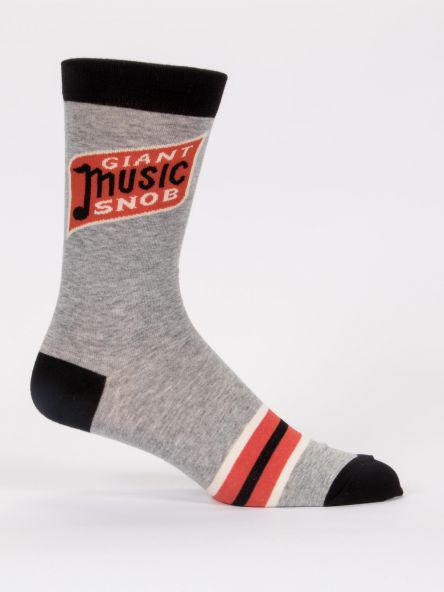 Blue-Q Giant Music Snob M-crew Socks