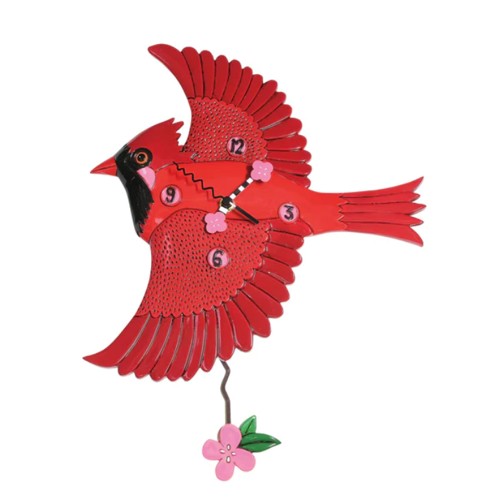 Cardinal's Song Allen Design Clock