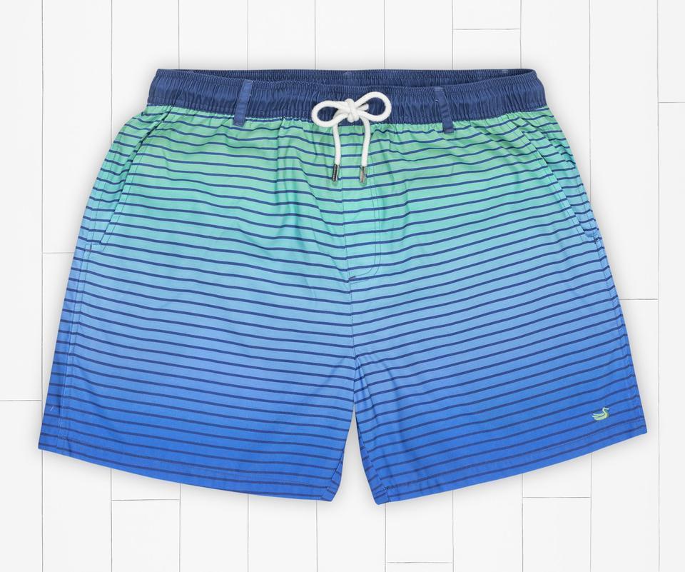 Harbor Trunk Faded Lines Slate & Light Blue