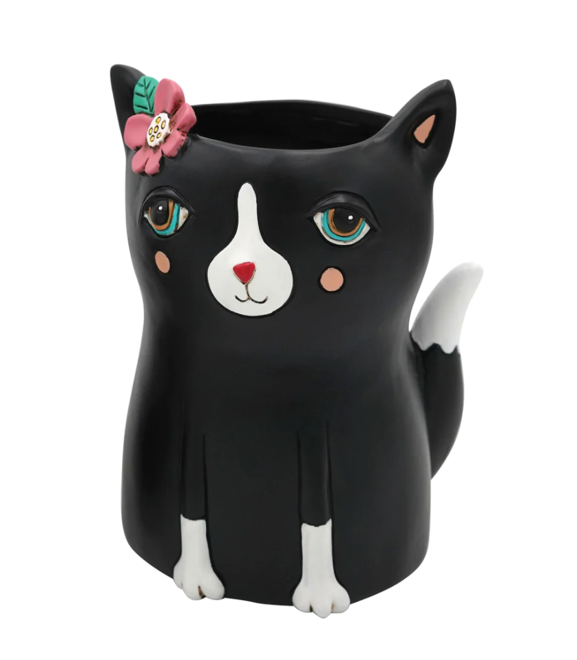 Black Kitty Planter