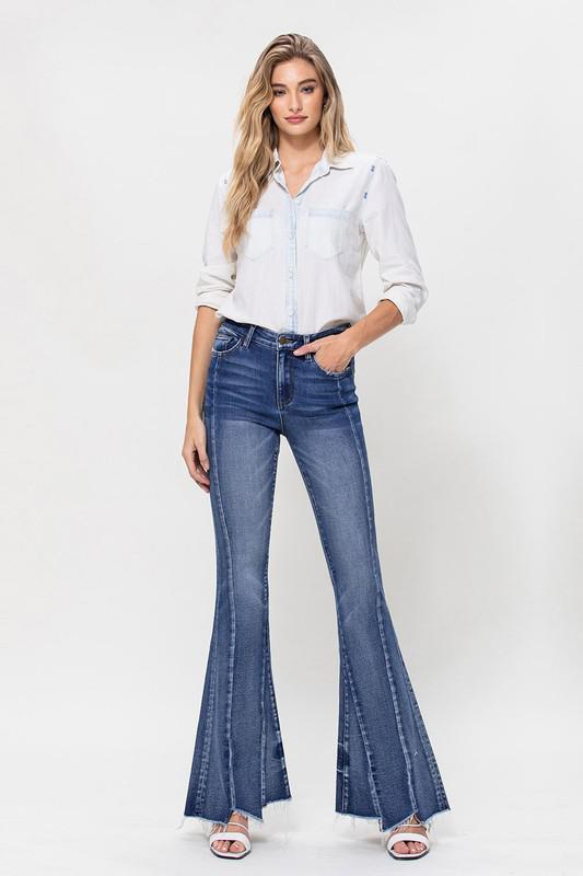 Uneven Hem Flares