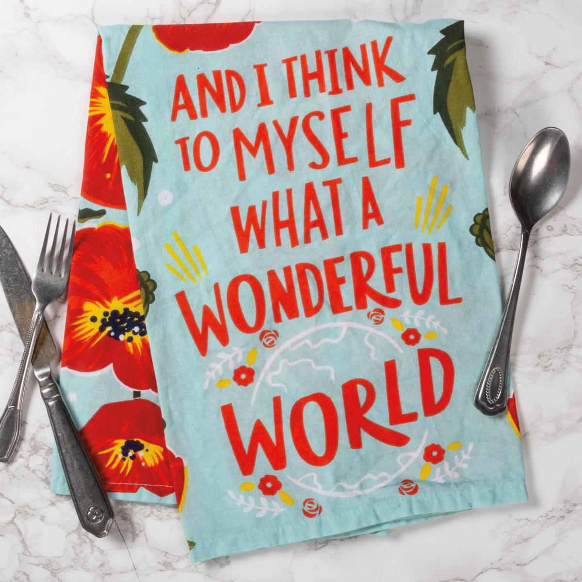 Wonderful World Tea Towel