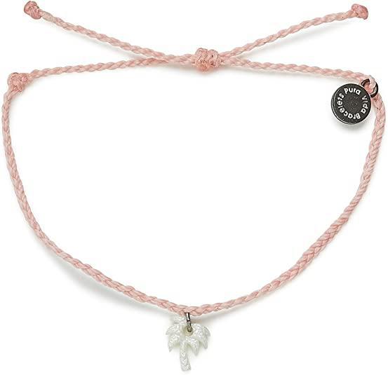 Engraved Mop Palm Silver Bracelet