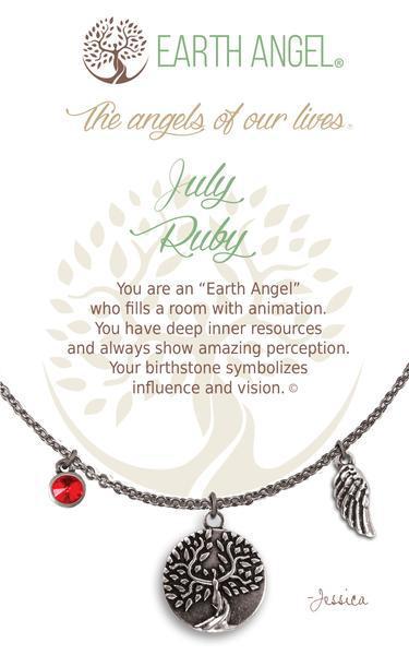 July Birthstone Earth Angel Necklace