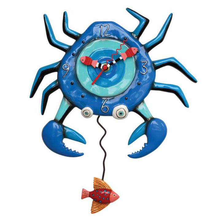 Blue Crab Allen Design Clock