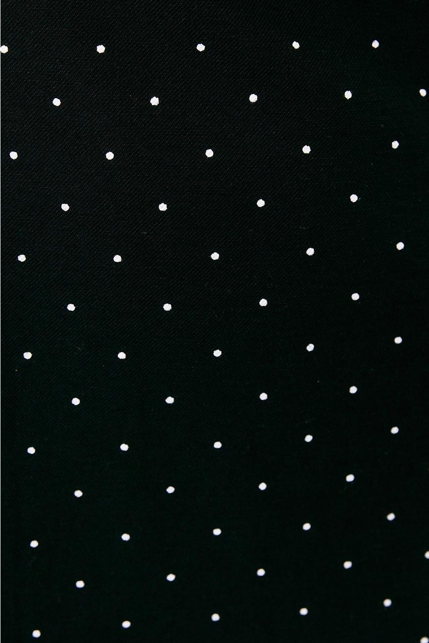 Black Halter Neck Polka Dot Mini Dress