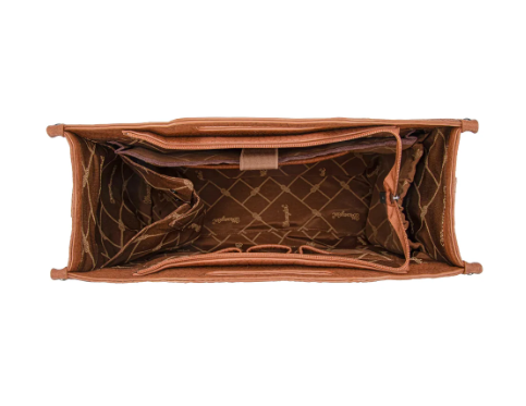 Wrangler Genuine Cowhide Carry-All Brown Large Tote/Crossbody