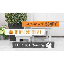 Eat Drinks Scary Tabletop Sign