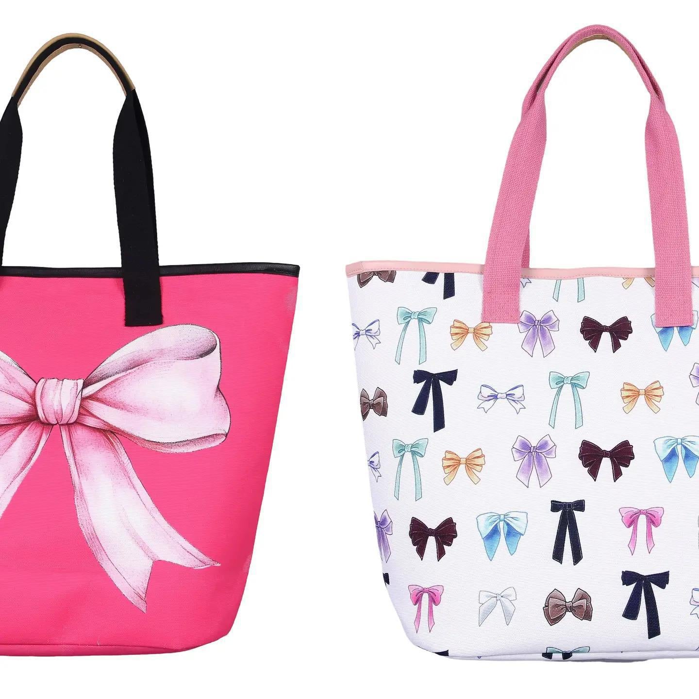 Fabric Bow Patterned Bag
