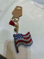 Flag Bling Keychain