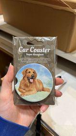 Golden Retriever Laying Car Coaster