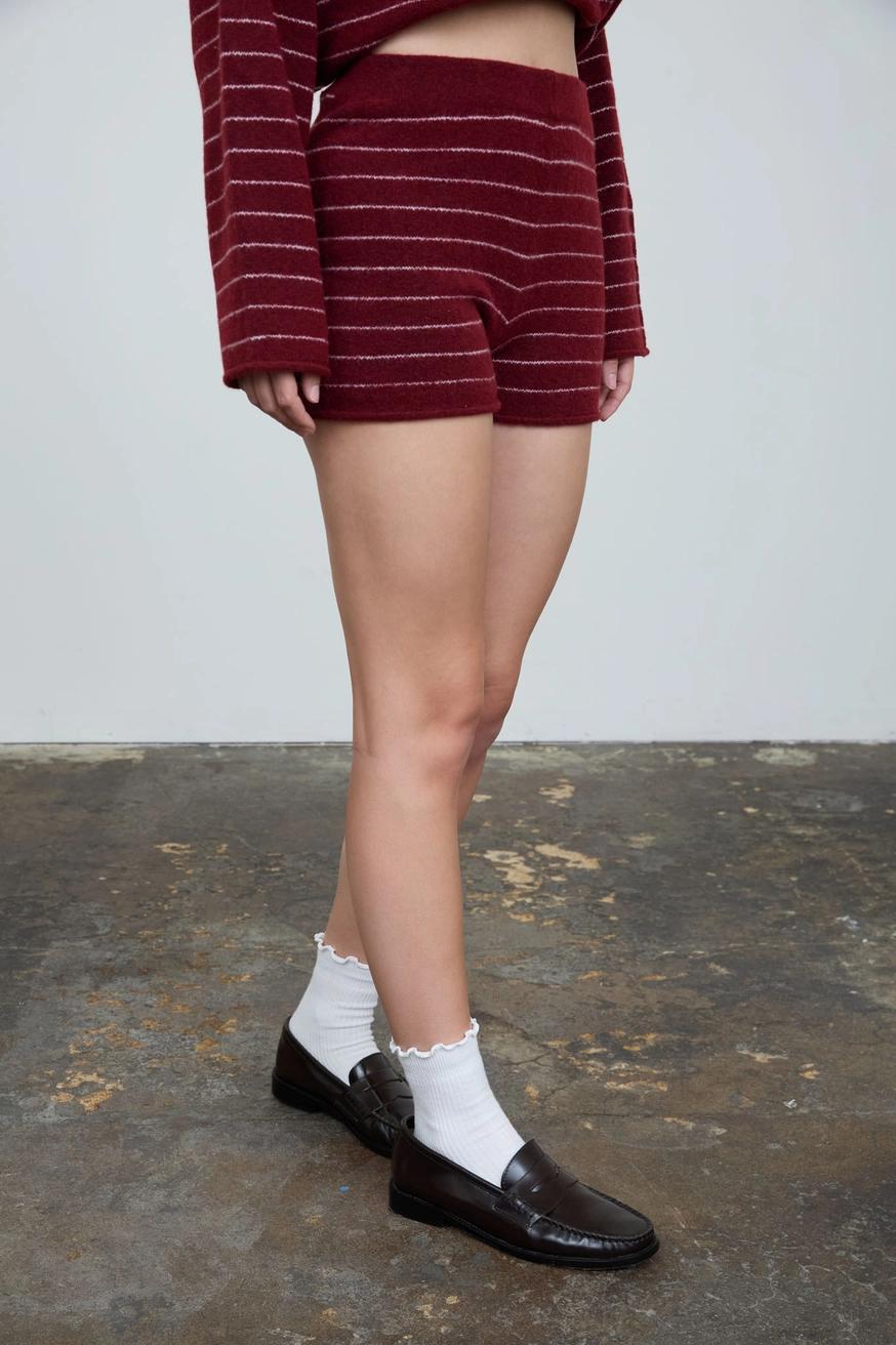 Burgundy Stripe Set