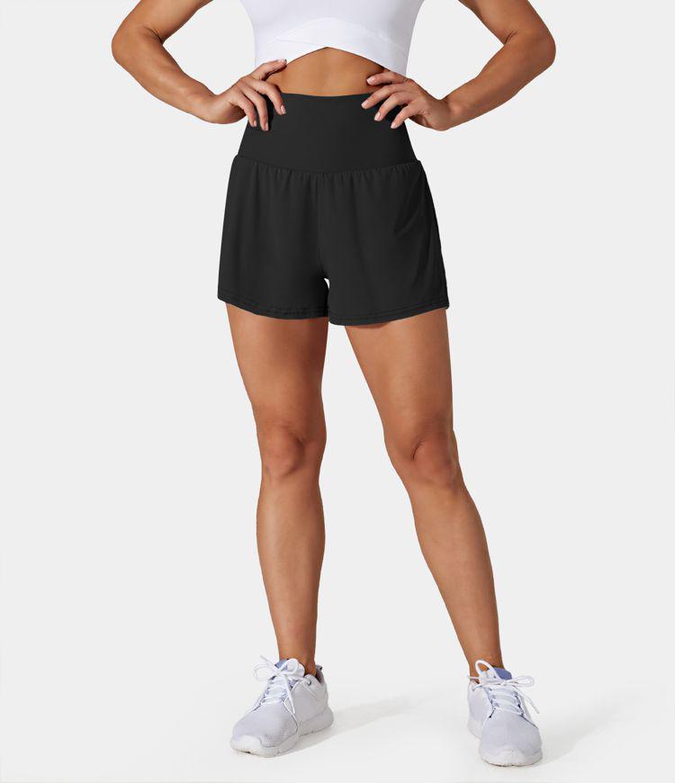 Black 2-in-1 Yoga Short