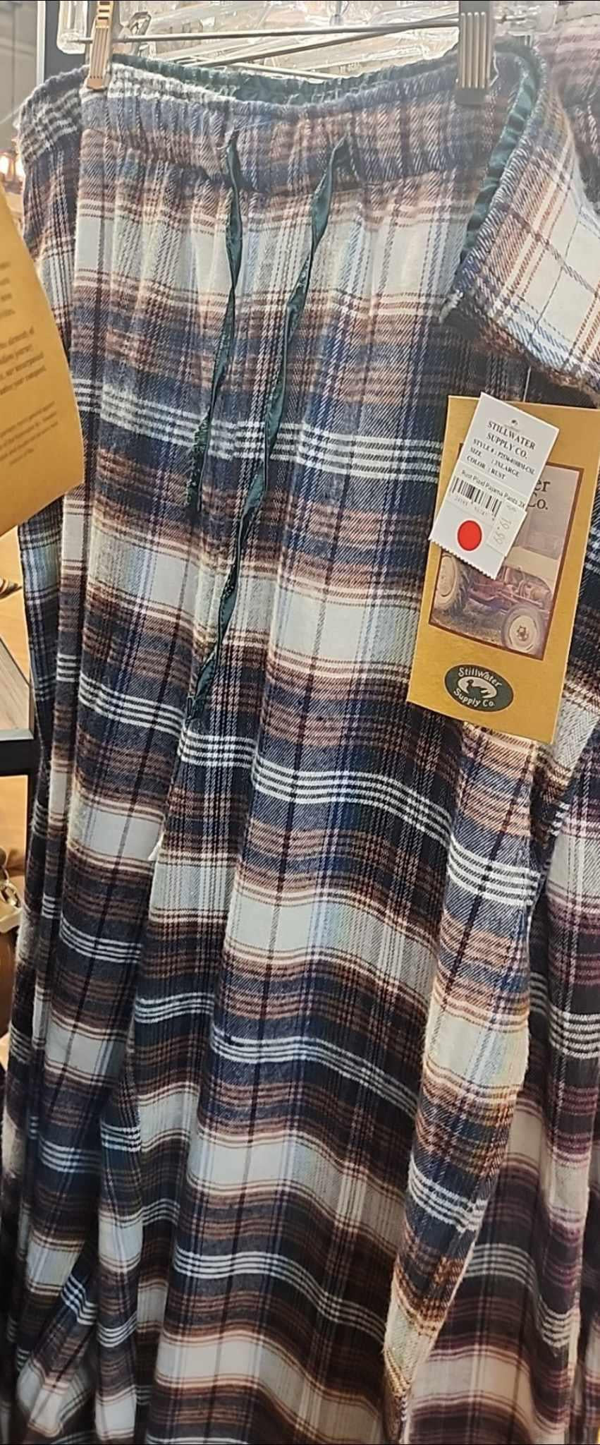 Rust Plaid Pajama Pants