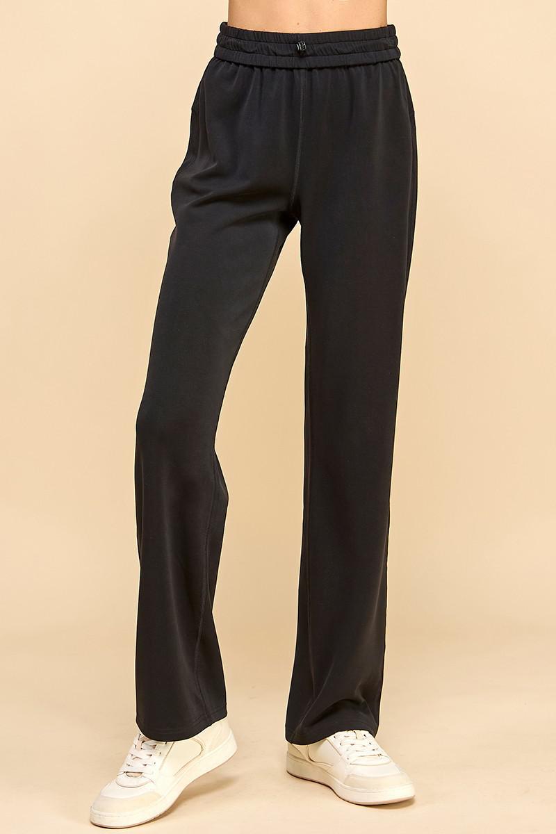 High Waisted Full Length Stretch Pants