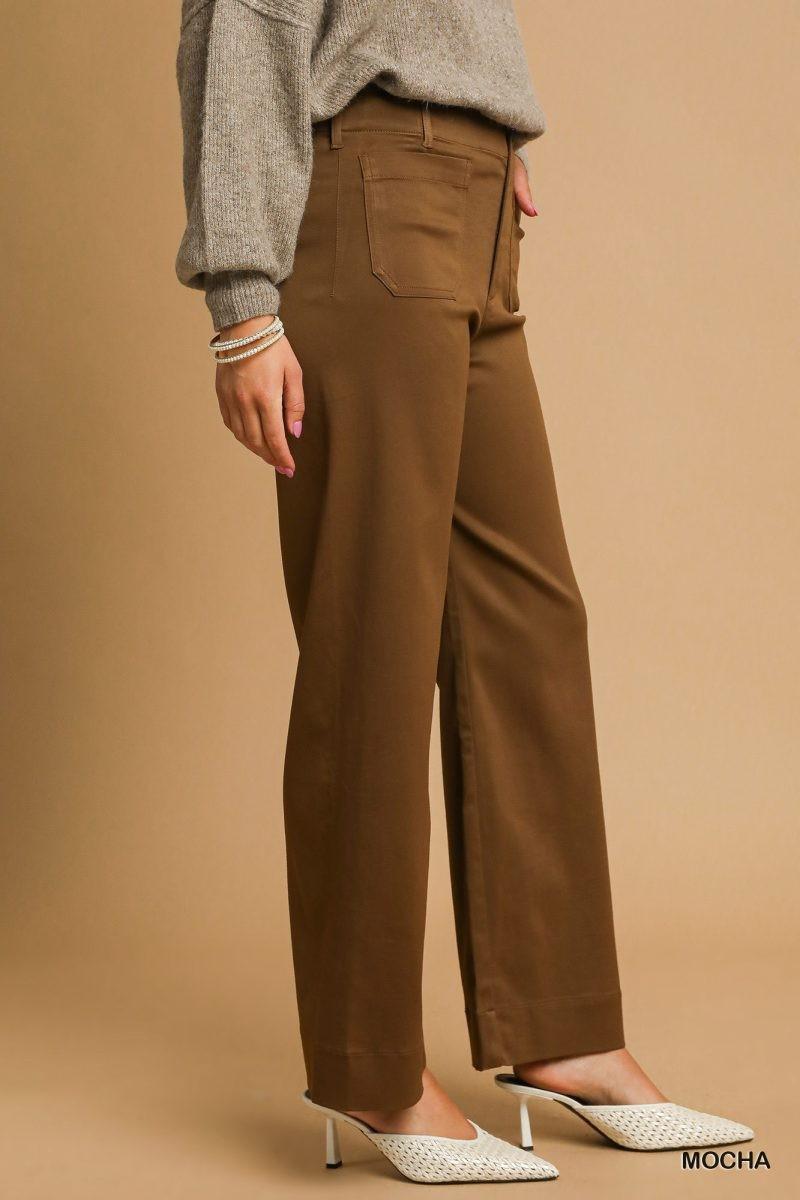 Button Stretched Pants