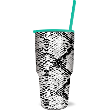 Black & White Snakeskin Tumbler